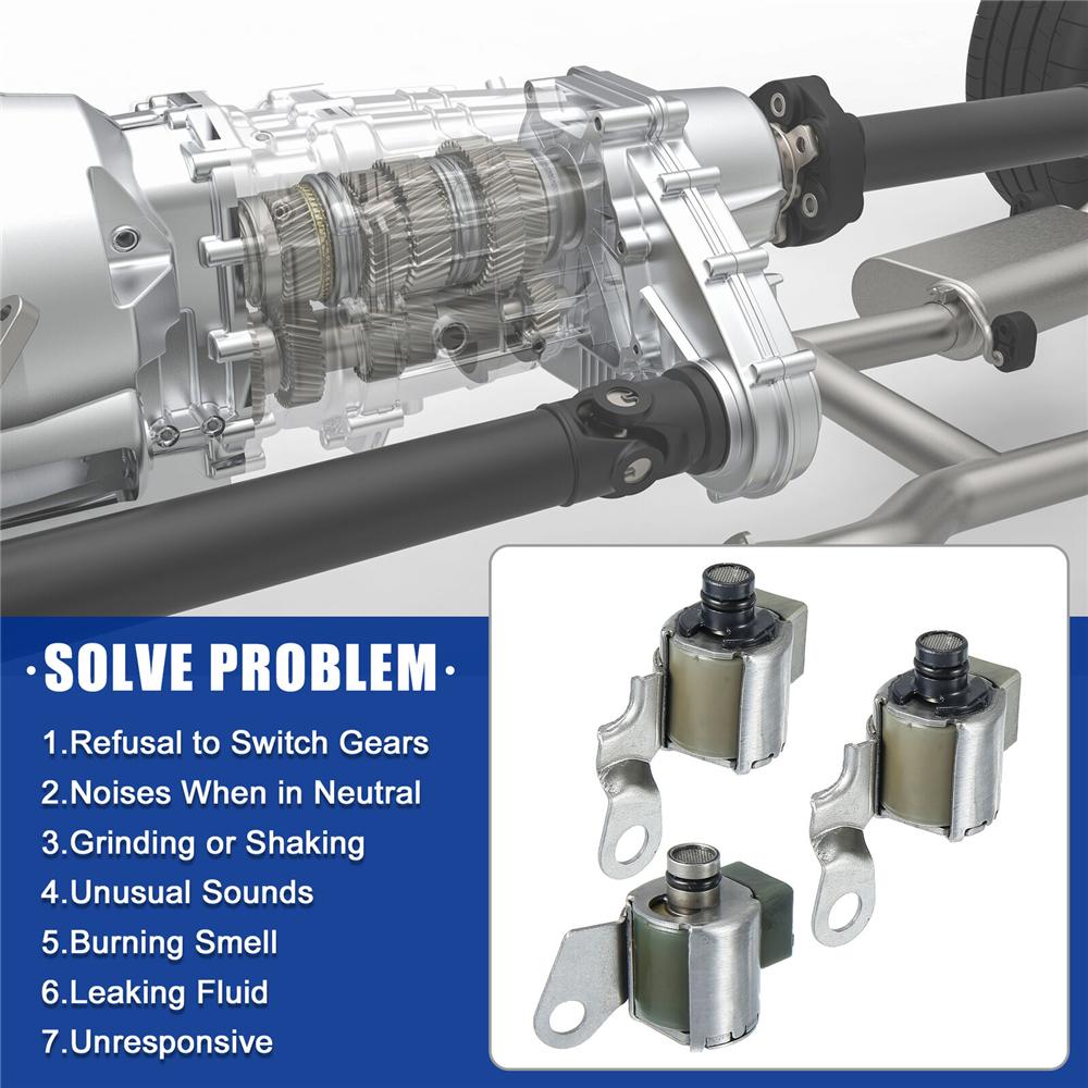 3x Transmission Solenoid Shift Lock Up Kit for Jeep Cherokee Comanche Wagoneer