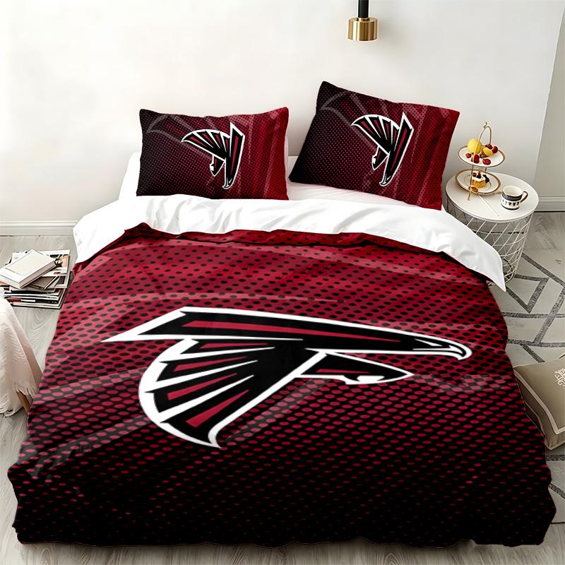 Atlanta Falcons 3pc Set Perfect for Bedroom Use Comfortable Bedding Set Includes a Duvet Cover and Two Pillowcases Ideal Birthday or Christmas Gift