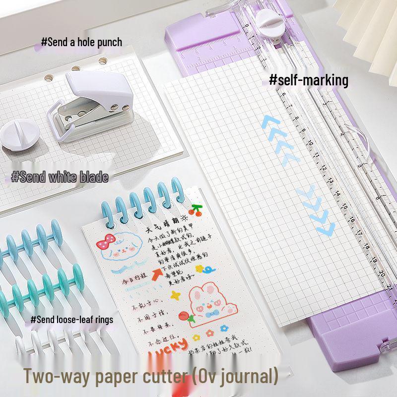Portable Paper Trimmer & Corner Rounder - Essential Manual Utility Knife for Students and Office.