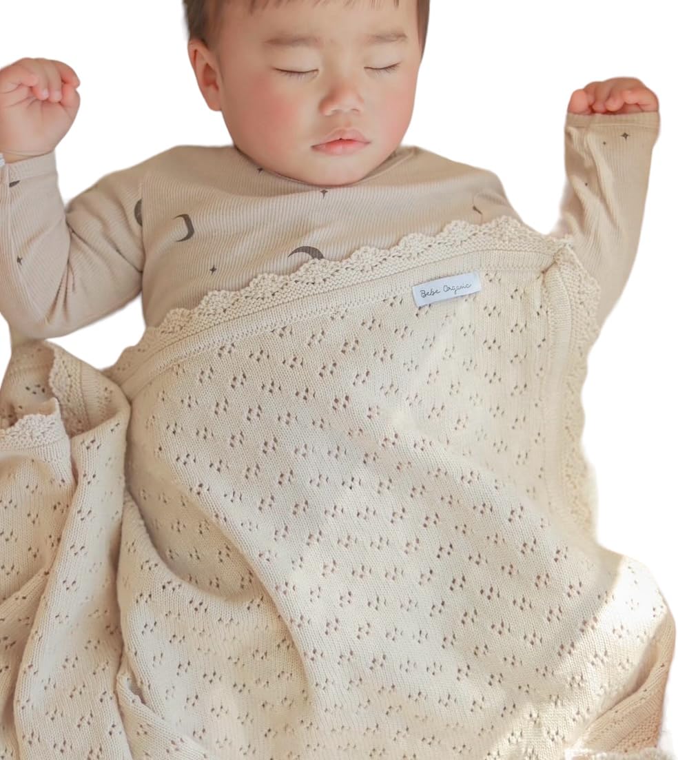 

quality Baby Cotton WREATH Baby Baby Hospital Air Conditioning Lap Large Knitted Bed Towel Newborn [Passed inspection] Blanket, 100% Swaddle, білий