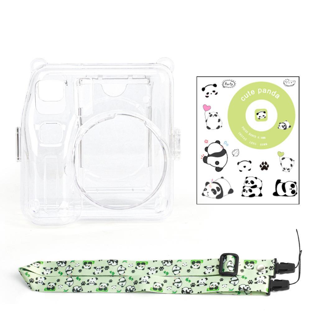 [Film Lab] Instax Mini SE Transparent Case Camera Protective Case with Strap and Stickers CAA61