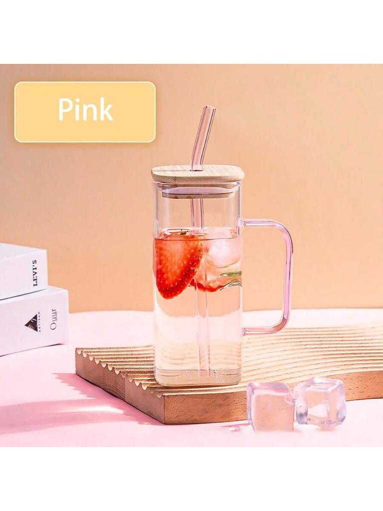 1pc 400/1000ml Smoothie Cup with Straw, Heat-resistant Juice Drink Cup, Large Capacity Water Bottle for Family and Outdoor Use