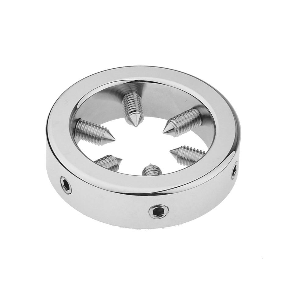 Sexleketøy for voksne Pungenheng Penisring Metall Rustfritt stål Hanebur Strekkøvelse Mannlig onanileketøy