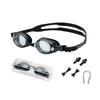 HAMIZON Swimming Goggles with Prescription 3 Nose Nose and Case Included Lenses, Anti-Fog, Sizes, Strap, Clip, Earplugs, (-1.5)