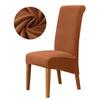 Velvet Chair Cover Stretch Dining Chair Cover Winter Warm Long Back Chair Cover Washable For Kitchen Home Hotel Wedding 1 Pcs