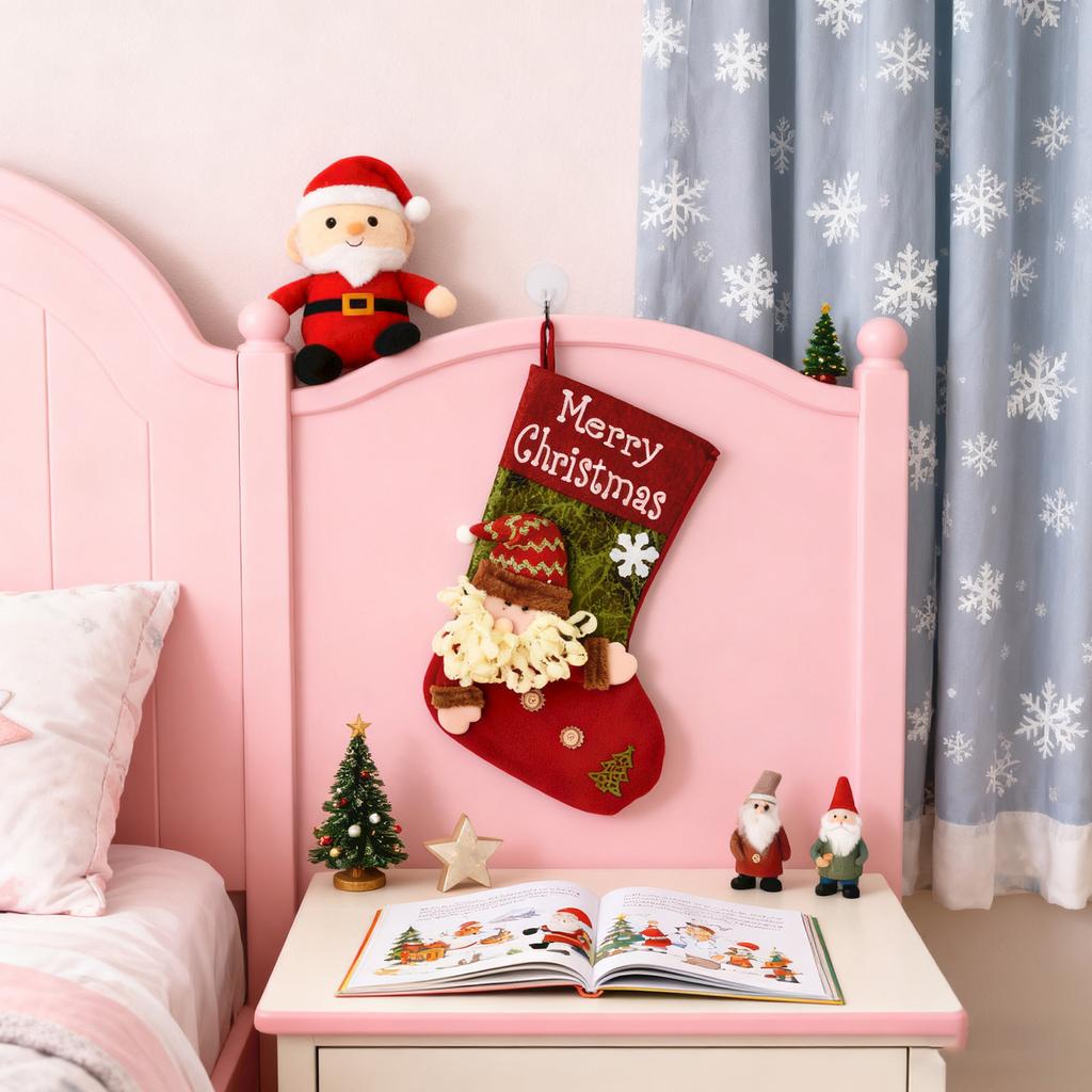 Merry Christmas Christmas Decorations, Large Christmas Socks, Gift Bags,Candy Bags, Christmas Tree Ornaments, Christmas Bags