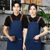 Salon Apron Solid Color Waterproof Apron Oil Resistant Multi-function Kitchen Apron Adjustable with Pockets Chef Apron Waiter