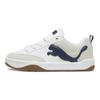 Park Lifestyle Unisex White Blue Low Top Sneakers Versatile Comfortable Anti Slip Wear Resistant 395022-04