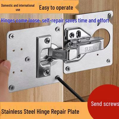 Stainless Steel Hinge Repair Plate for Cabinet and Cupboard Doors