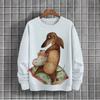 Animal Print Sweatshirts For Men Loose O-Neck Hoodies Dog Graphic Long Sleeves Outdoor Streetwear Oversized Men's Clothing Tops