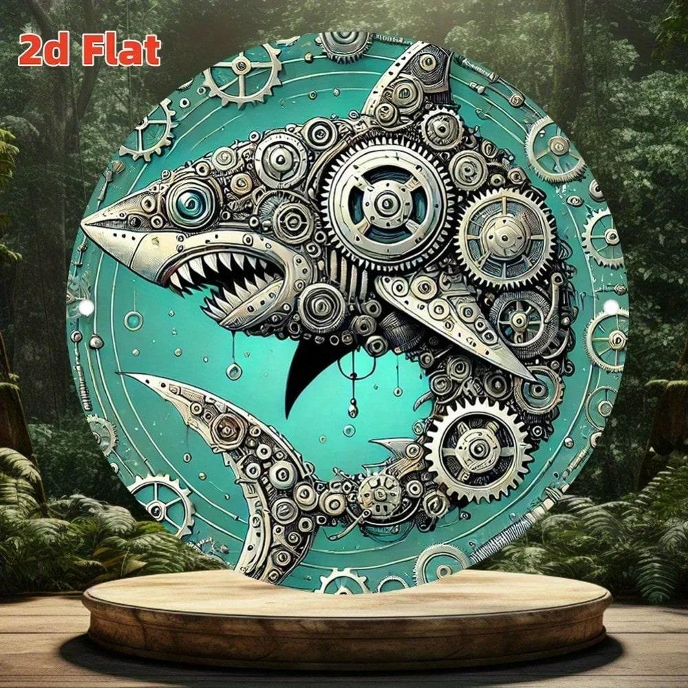 

Metal Wall Art Round 2D Flat Wall Decor for Home Office Cafe 20x20 різнокольоровий