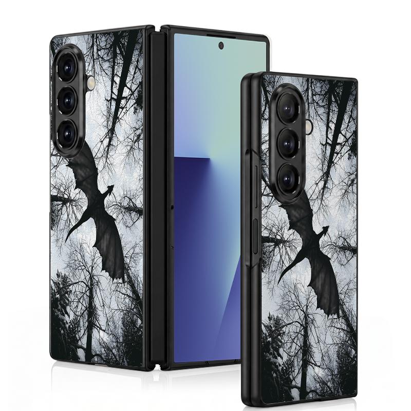 Anime Beach Scenery Case For Samsung Z Fold 8 Ultra 7 6 5 Luxury Leather Skin Hard Folding Phone Cover For Galaxy Z Fold8 Fold7 Fold6