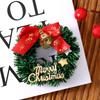 4 PCS Mini Artificial Christmas Wreath 6.3cm for Tabletop Decor Holiday Tree Ornament Christmas Photo Props
