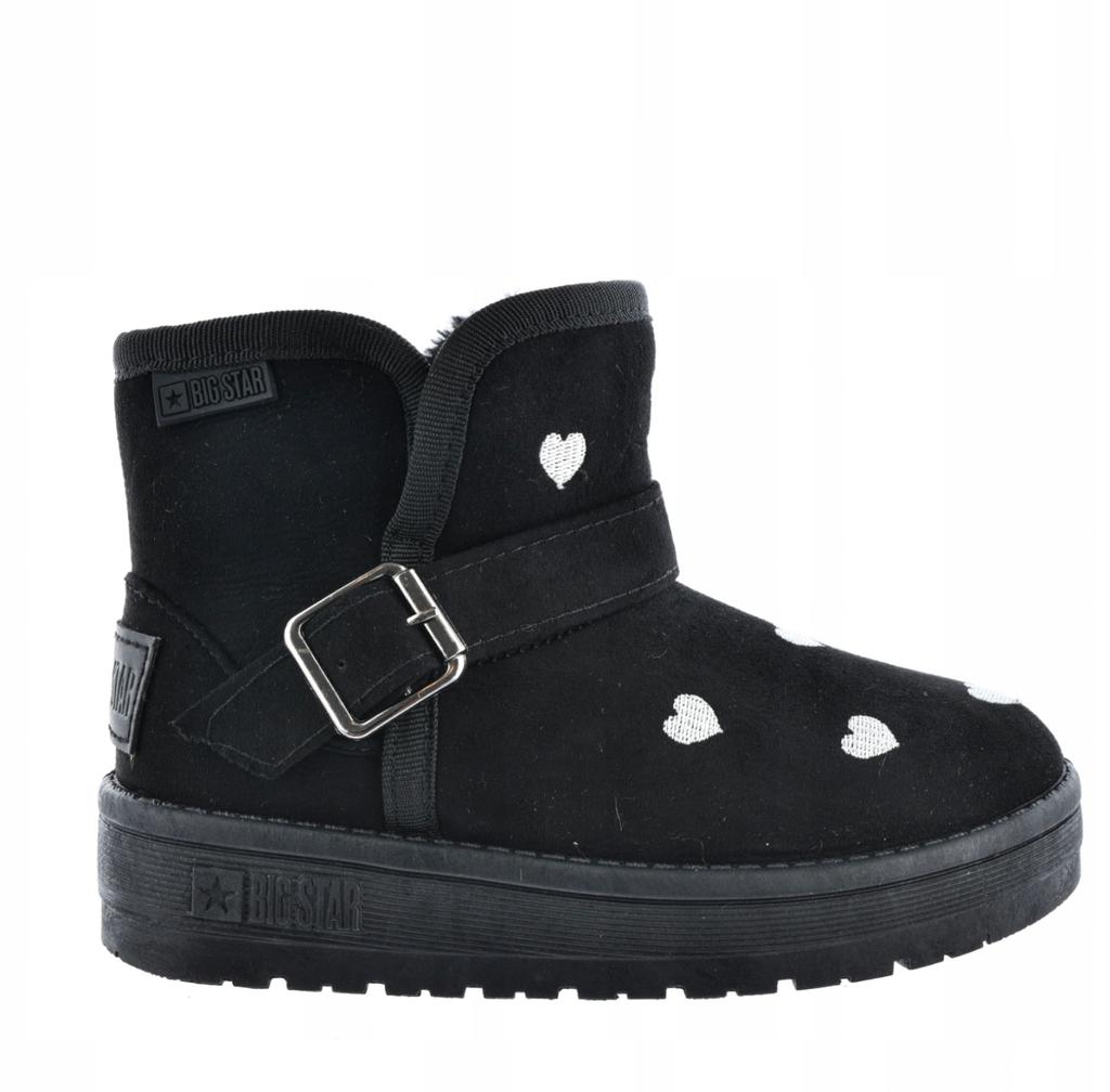Big Star KK374243 Children's Snow Boots, Insulated, Black, Comfortable for Winter