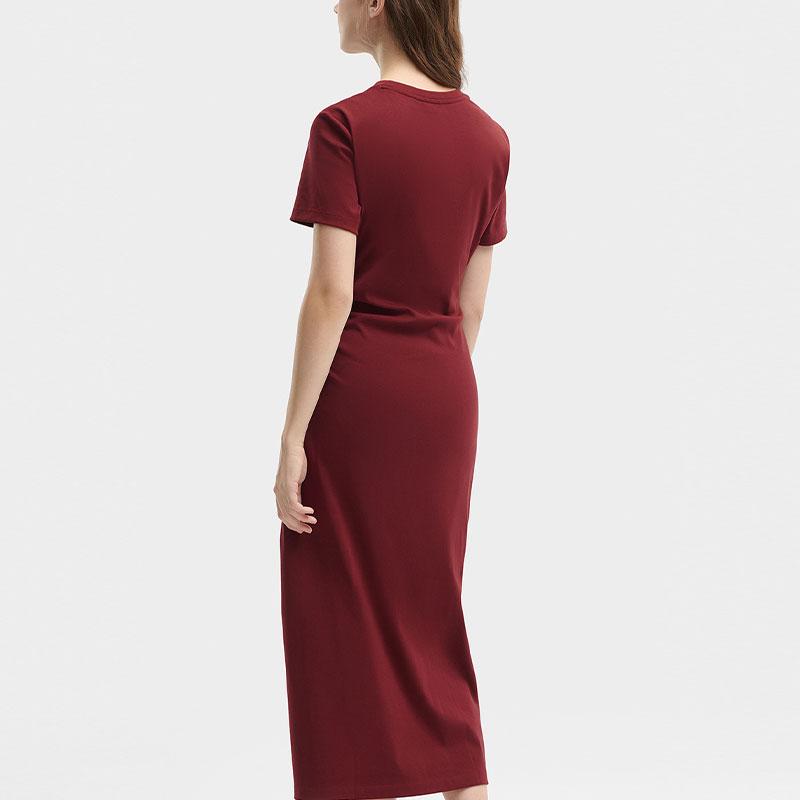 

New FILA Short-Sleeved Dresses Women s Reddish Brown F51W429302F-BN M