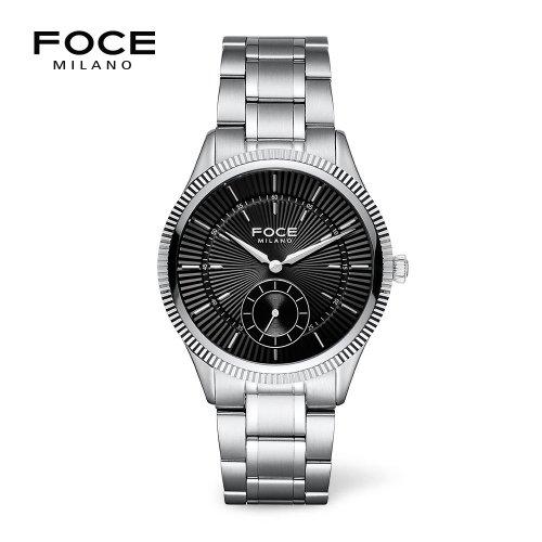 [FOCE] FOCE 40mm Men s Small Seconds Metal Watch FM2117GM-BK FREE