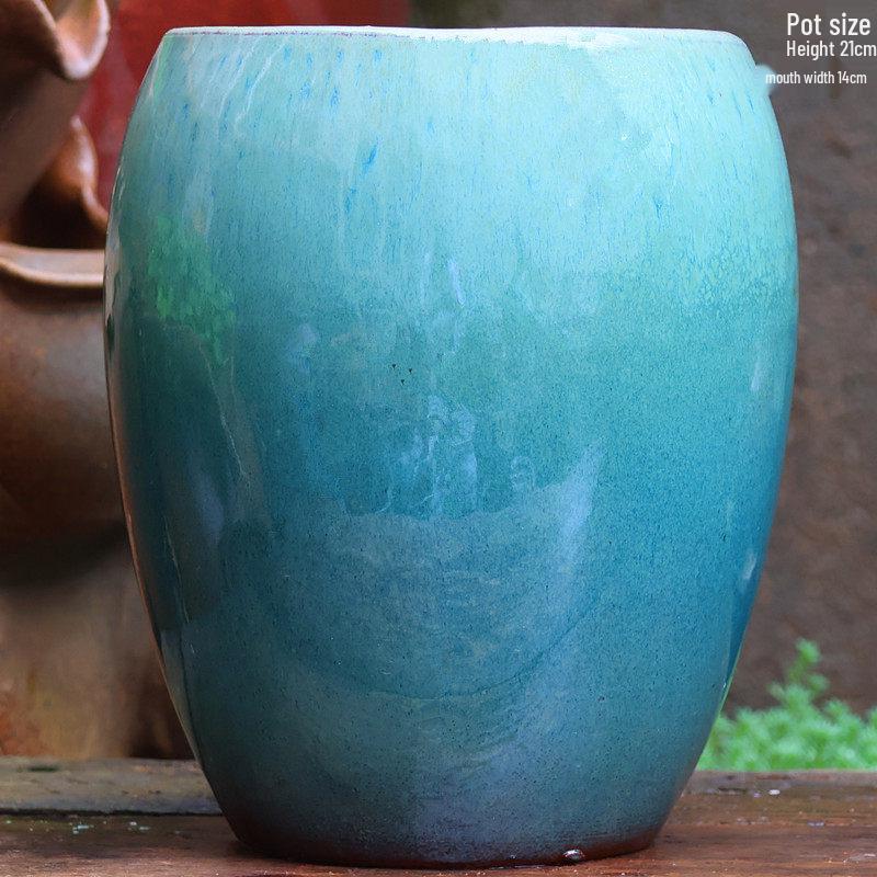 Sonderangebot: Retro Terrakotta Hoher Blumentopf für Sukkulenten oder Rettich