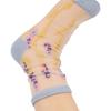 Korean Embroidery Crystal Silk Socks Middle Tube Socks Floral Hosiery Women's Socks Flower Socks