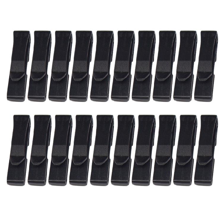 20Pcs Webbing Ending Clip Keeper Replacement Quick Slip Keeper Buckles Clip Connect Buckles for Webbing Backpack Belt