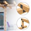 4 Stuks Houten Huis Hanger Verbindingspaal Lichtpaal Stalen Frame Ankers Connector Paaldoppen Bevestigingsbeugel voor Paal aan Balk Einde Duurzaam