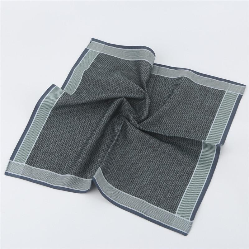 3Pcs 43x43cm Pure Cotton High-end Jacquard Yarn Dyed Vintage Dark Color Men's Business Handkerchief Suit Pocket Towel