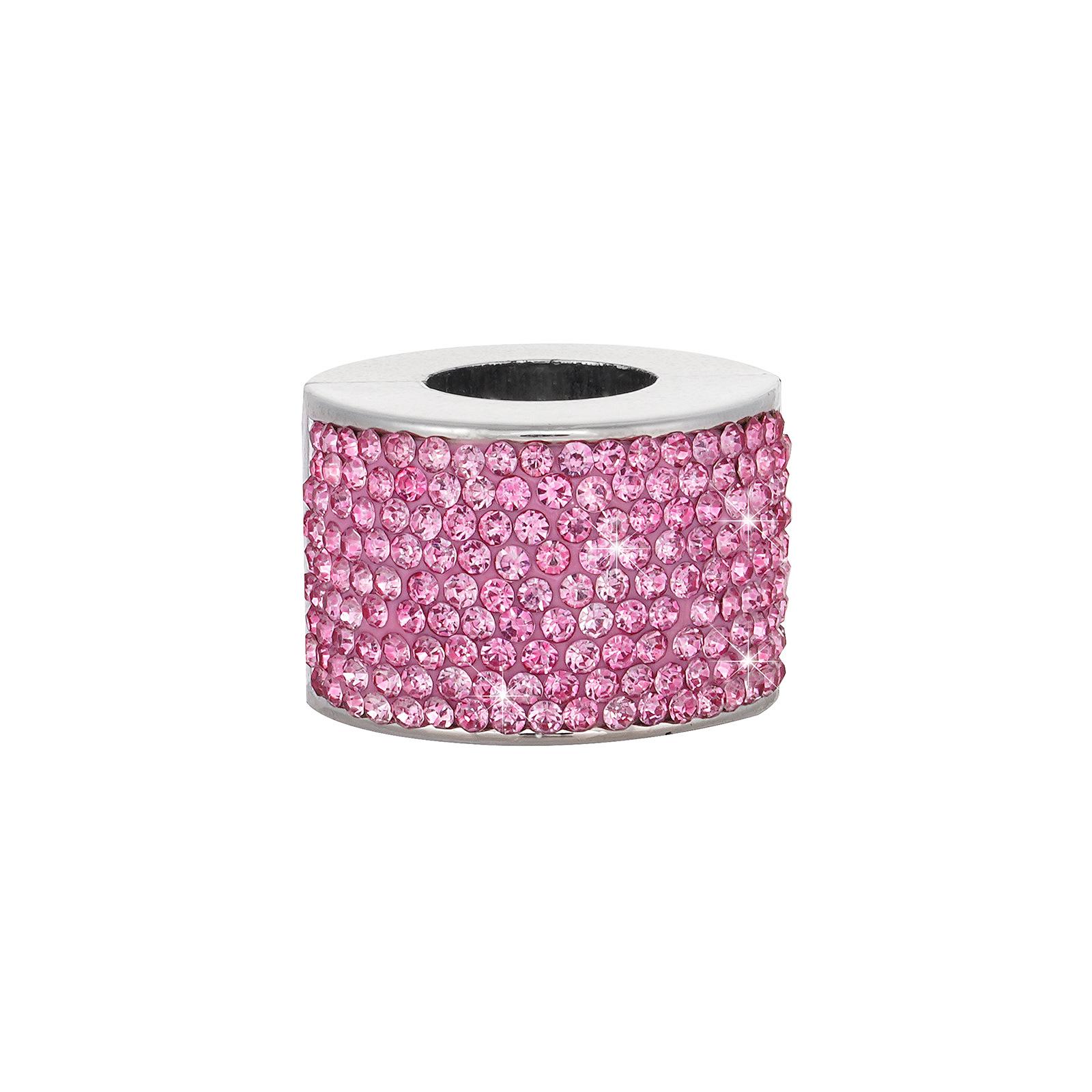 1 stuks Sprankelende Kristallen Autostoel Hoofdsteunhoezen Elegante Strass Decoratie voor Autostoelen, Universeel Auto Interieur Accessoire roze