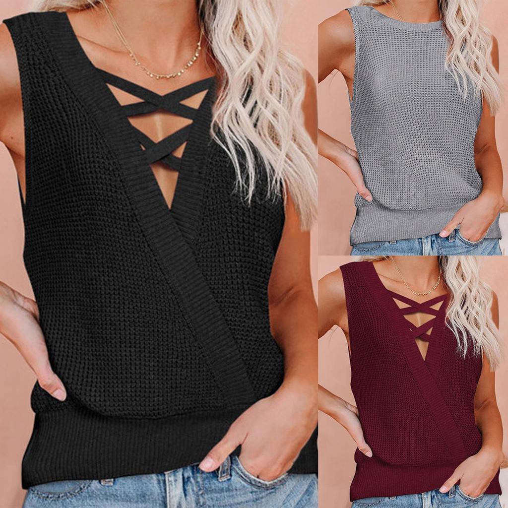 Women's Round Neck Knitted Long Sleeve Color Block Pullover Sweaters S-XXL