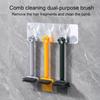 1/4Pcs Hair Brush Cleaner with Long Handle Double-sided Airbag Massage Comb Cleaning Tool Portable