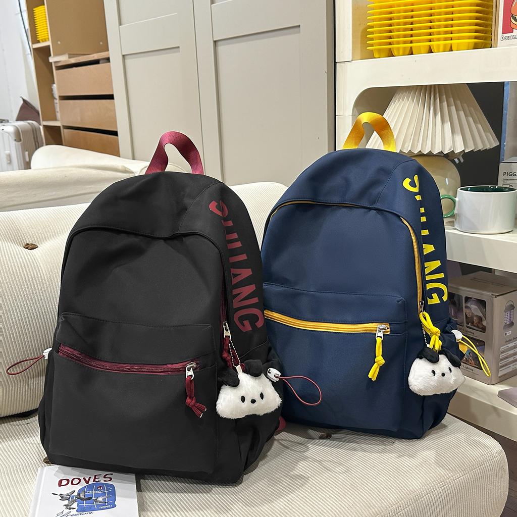 Schoolbag Korean version student schoolbag large capacity lightweight college style backpack casual lightweight travel alphabet backpack