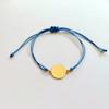 10 fashionable stainless steel circular blanket labels, couple friendship mirror pendants, adjustable bracelets, jewelry gifts