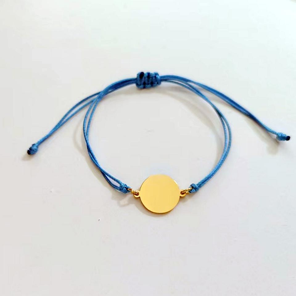 10 fashionable stainless steel circular blanket labels, couple friendship mirror pendants, adjustable bracelets, jewelry gifts