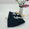 Elastic Y2K Knitted Hat Halloween Black White Pullover Cap Fashion Brimless Beanie Cap  Gifts