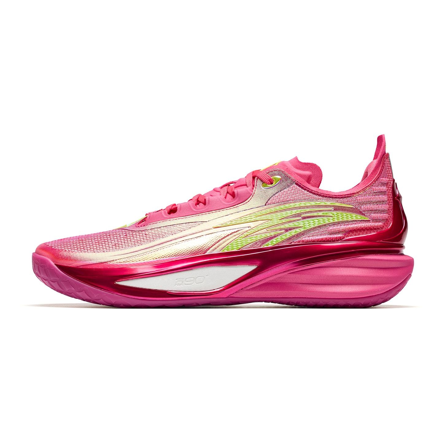 Baskets Homme ANTA Chasing Light PRO Chaussures de Basketball Homme Basse Rouge Betterave/Magenta 46