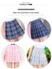 2025 New High-Waisted Pleated A-Line Black Plaid Skirt for Women - Versatile College Style for All Seasons