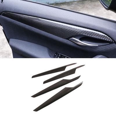 For BMW X1 E84 2011 2012 2013 2014 2015 ABS Carbon Fiber Texture Car Interior Door Window Panel Cover Strip Trim Decoration