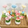 Crochet Flowers Artificial Eternal Flowers Wedding Gifts for Guests Woven Flowers Sunflowers Mothers Day Gift Parents' Day Gifts