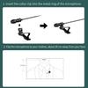 Omnidirectional Microphone Clip-on Condenser for iOS Android Phones Tablets Portable Recording Microphone
