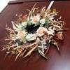 Lifelike Silk Flower Wreath with Foliage Charming Artificial Flower Wreath Adornment for Festive Celebrations or Events