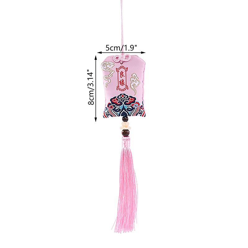 Chinese Style Brocade Embroidered Bag Embroidery Sachet Cloth Pouches Tassel Pendant Drawstring Lucky Bag Wedding Favors Gift