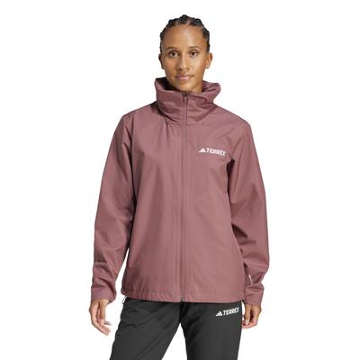 Adidas Hardshell Multi Essentials 2L Rain Jacket JXW86 In Quiet Crimson Women's (JM8703)