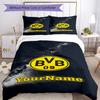 Borussia Dortmund Customize Your Name Bedding Set Breathable Duvet Cover with Pillowcases Home Decoration Birthday Gift