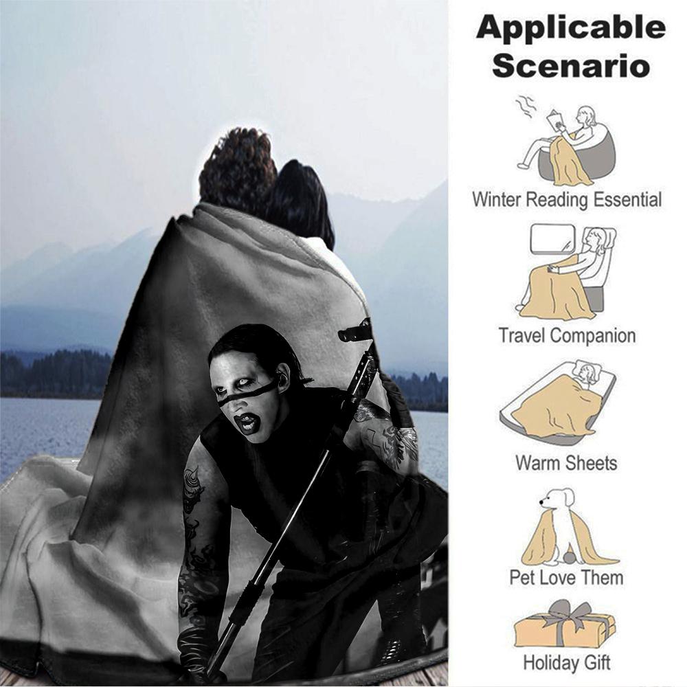 Dark Performance Artistry Blanket Soft Throw Blanket For Home Bedroom Bed Sofa Travel Office Solid Christmas Blanket
