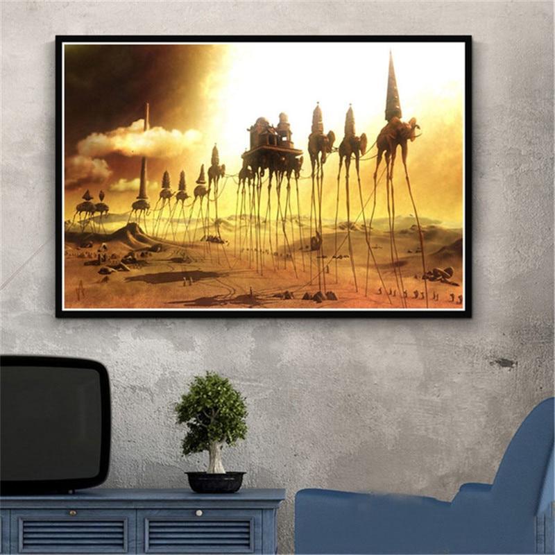 

Сальвадор Дали, сюрреализм, настенная картина, холст, живопись, ретро постеры Quadro и принт для гостиной, украшения дома, Cuadros 60X90cm No frame белый/жёлтый