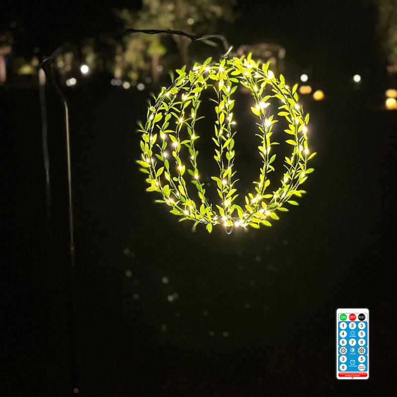 

30cm/11.8inch Solar Willow Globe Light LED Hanging Sphere Lamp 8 Modes Remote Artificial Leaf Ball for Christmas Wedding Decor теплый белый