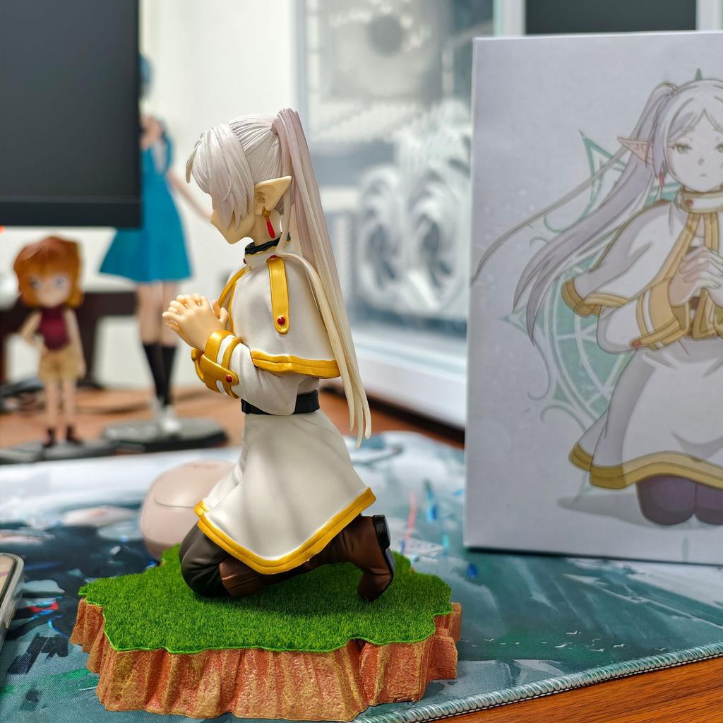 Frieren: Nach dem Ende der Reise Doppelkopf-Skulptur GK Anime-Figur Sammlerstück Desktop-Dekoration Geschenk für Anime-Fans