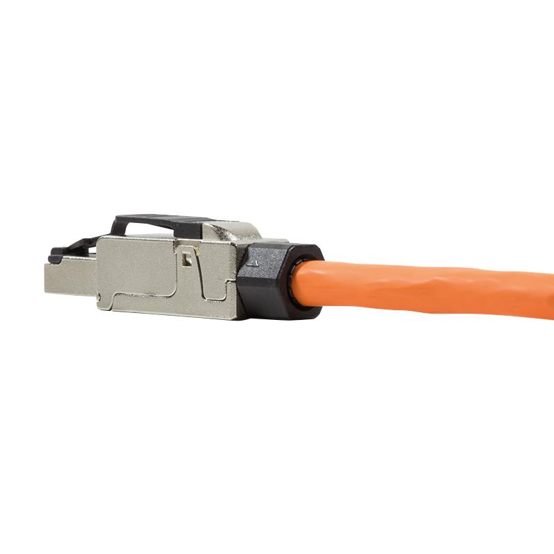 RJ45 Plug Cat.6A Shielded LogiLink 10G, PoE++ Tool-Free Mounting