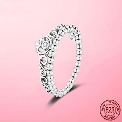 925 sterliņu sudraba gredzeni Princeses kroņa gredzens sievietēm oriģināls sudraba 925 gredzeni zīmola kāzu modes rotaslietas dāvana