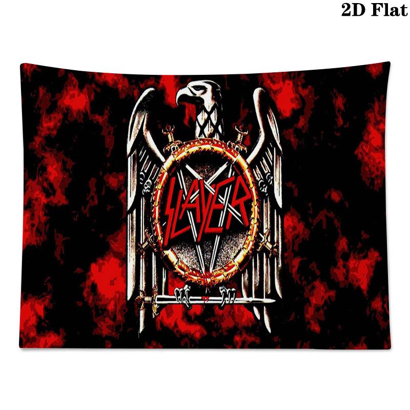 Slayer Band Wall Tapestry Aesthetic Wall Hanging Printed Fabric Blanket Decorative Tapestries for Bedroom Living Room Home Decor