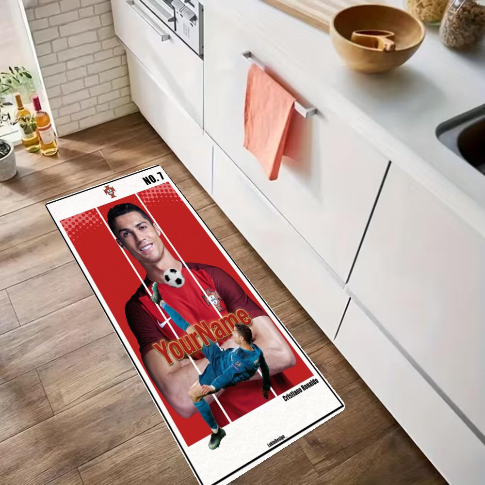 Cristiano Ronaldo Customize Your Name Kitchen Rug Runner Rug Laundry Mat Hallway Entryway The Best Gift Choice