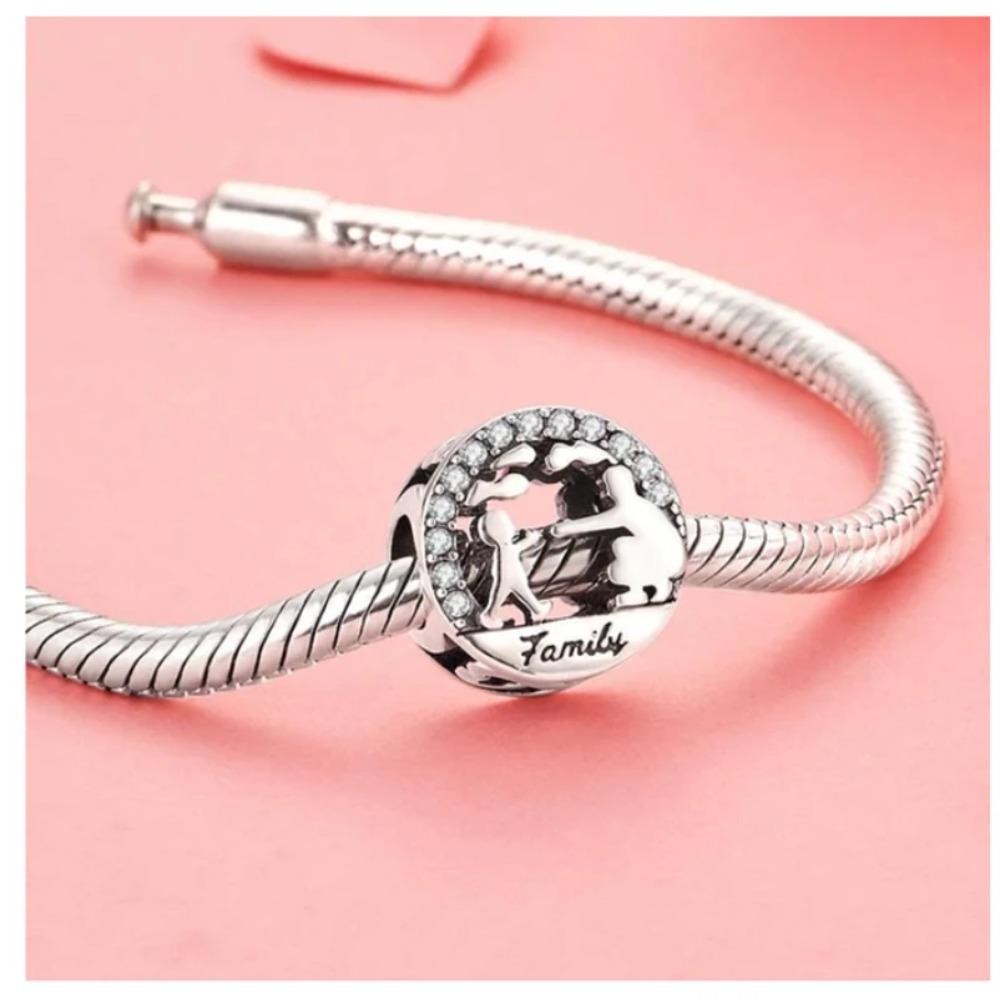 925 Silver Charm Family Tree Sunflower House Pendant DIY Bracelet Jewelry Gift for Women Fashion Trendy